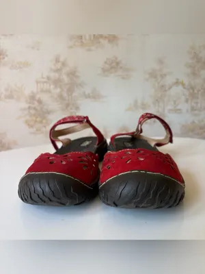 Jambu All Terra Design Red Leather Floral Cutout Utility Mary Jane Shoes 8.5 US thumbnail 5