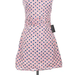 Lulus Pink Geometric Mini Dress Square Neck Size S Preppy Summer Retro Mod Y2K thumbnail 4