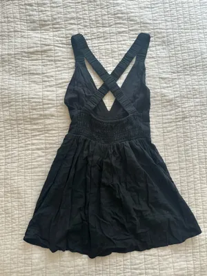 Abercrombie & Fitch Black V-neck Skort Dress thumbnail 5