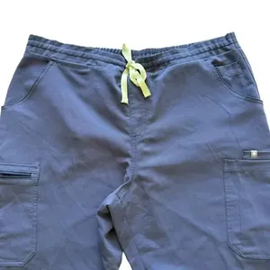 Figs Scrub Tech iCal Pants Blue Drawcord Half Elastic Waist Pants SZ XL #2154 thumbnail 2