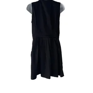 Armani Exchange Size 6 Small‎ Black Pleated Zip Dress Pockets thumbnail 4