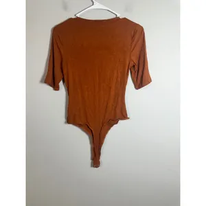 ASTR The Label Rust Orange Strappy Sweetheart Ribbed Bodysuit Medium AC50130‎ thumbnail 5
