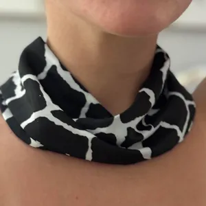 Safari Print Scarf Black thumbnail 1