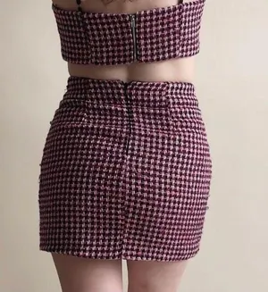 Get Ready With Me LTD Tweed Plaid Skirt thumbnail 3