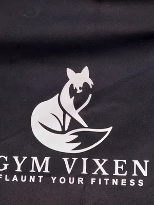 Gym Vixen Black Logo Women's Performance Athletic Gym Activewear Tee NWT thumbnail 3