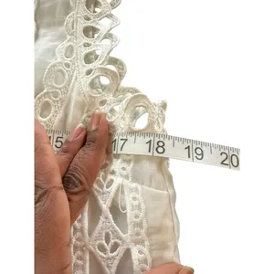 Endless Rose Lace Trim Crochet Mini Dress Sleeveless White Size M NWOT Romantic thumbnail 11