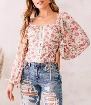 Vintage Floral Corset thumbnail 1