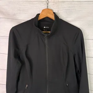 Zella Womens Large Black Performance Full Zip Athletic Track Jacket Sporty Layer thumbnail 3