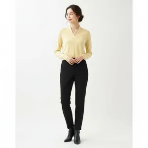 Pendleton Silk & Cashmere Blend Yellow Long Sleeve V Neck Sweater M thumbnail 5