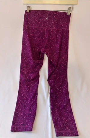 lululemon athletica Magenta & Purple Patterned Leggings thumbnail 1