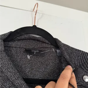 Tahari Metallic Grey Button Detail Viscose Blend Sweater MSRP$88 NWT thumbnail 6