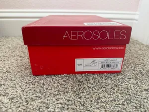 Aerosoles Northward Black Leather Ankle Strap Block Heel Pump thumbnail 6