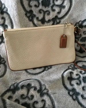 Coach Leather Cream & Brown Wristlet thumbnail 3