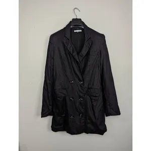 Reformation Maxwell linen black blazer dress Medium thumbnail 3