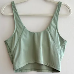 Light Green Racerback Sports Bra, Workout Gear, Women’s Activewear, Size Large thumbnail 8