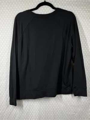 Quince Black Supersoft Fleece Crewneck Sweatshirt thumbnail 6