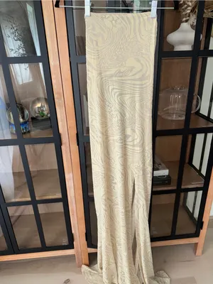 I.AM.GIA Naphtalia Dress maxi low open back cowl neck sexy mesh halter thumbnail 2