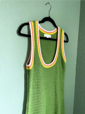 Spiritual Gangster River Crochet Dress Cactus Size X Large Cactus Beach Coverup thumbnail 3