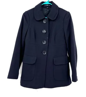 Gap size XS button up coat jacket outerwear‎ virgin wool outer lined thumbnail 1