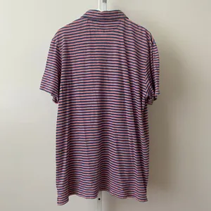 Peter‎ Millar Medium Pink Blue Striped Polo Shirt Short Sleeve Cotton Golf Tee thumbnail 6