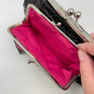 Y2K Torrid Kisslock Wallet Black Quilted Star Heart McBling Punk Mall Goth 2000s thumbnail 6