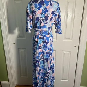 Anthropologie Abel the‎ Label Boho Floral Maxi Hi Low Dress Size Small thumbnail 5