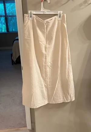 Pink Lily Linen Wrap Skirt thumbnail 3