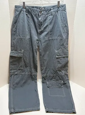 HOT TOPIC Womens Pants Sz 11 Hi Rise Carpenter Cargo Straight Punk Grunge thumbnail 1
