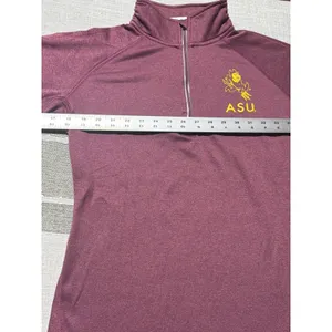 ASU Sun Devils Womens Medium Maroon Quarter Zip Pullover Sparky Logo Athleisure Purple thumbnail 3