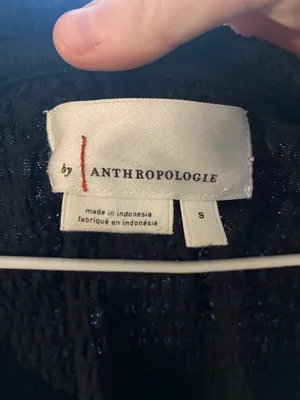 Anthropologie Black Knit Top thumbnail 2