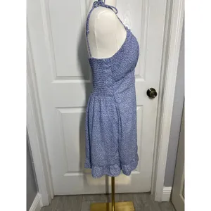 Abercrombie & Fitch Blue Dainty Floral Mini Dress Babydoll Fairy Cottagecore thumbnail 5