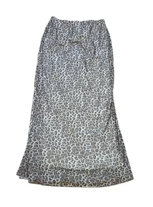 See You Monday Light Leopard Print MIDI Skirt XL thumbnail 1