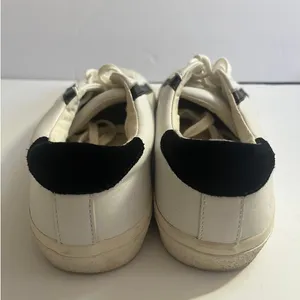 Madewell delia sidewalk low top white/black size 9 thumbnail 7