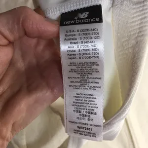 B8 New Balance Sports Bra Off-White Size 32C-D & 34C thumbnail 6