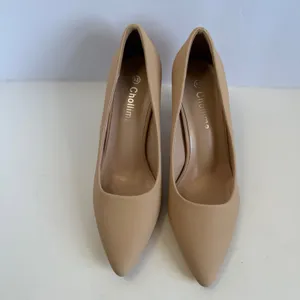 Chollima Womens Pointed Toe Block Heel Pumps Beige Tan Size 8.5 Business Dressy‎ thumbnail 8