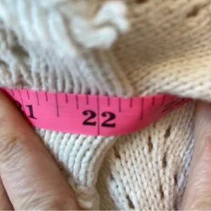 Madewell V-Neck Fringe Cream Sweater thumbnail 10