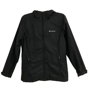 Columbia full zip black hooded windbreaker S‎ thumbnail 1