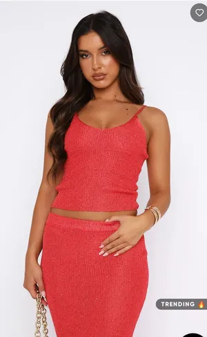 White Fox Red Star Shining Sequin Set thumbnail 1