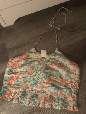 Floral Halter Top American Eagle thumbnail 1