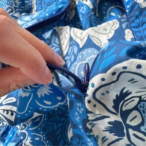 Farm Rio Full of Flowers Midi Dress Blue thumbnail 10