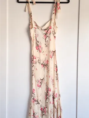 Reformation Christianna Dress Leila Floral Tie Strap Midi XS thumbnail 6