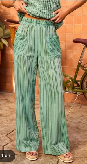 Vici Seabreeze Dune Striped Wide Leg Pants thumbnail 1