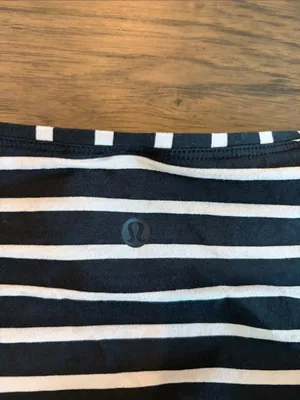 Lululemon Striped Back in Action Long Sleeve Tee Sz 8 thumbnail 11