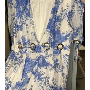 Alice McCALL Only Everything Midi Dress 4 Floral Plunge Neck Grommet Silk Blend thumbnail 7