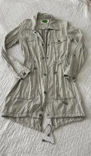 Anthropologie Utility Anorak Parka Twilight Jacket Drawstring Waist Small thumbnail 1