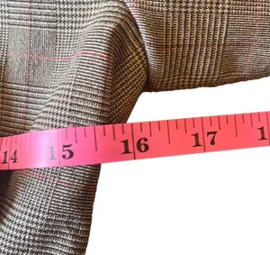 Brown Red Plaid Womens Small Custom Made Peplum Button Up Retro 1951 Suit OOAK thumbnail 9