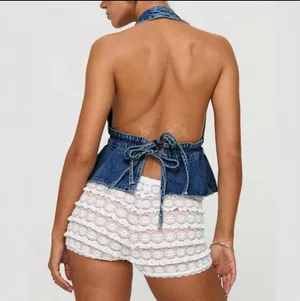 Denim Halter Top thumbnail 2