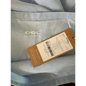 NWT OGL Lyocell Linen Blend Maxi Flared Pull On Skirt Size Medium Arctic Blue thumbnail 6