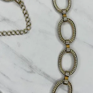 Chunky Textured Oval Link Gold Tone Chain Belt Large/XL (L/XL) ✨ thumbnail 5