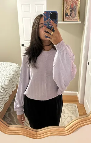 Garage Pastel purple cropped sweater thumbnail 1